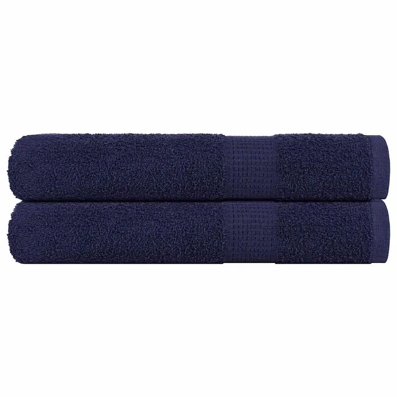 Prosoape de sauna, frogn, 2 buc., albastru marin, 80x200 cm, 360 g/m2