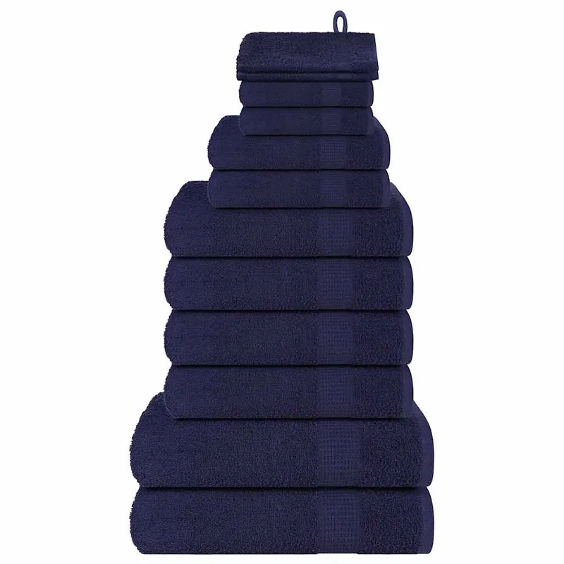 Set prosoape frogn 12 piese, bleumarin, 360 g/m2