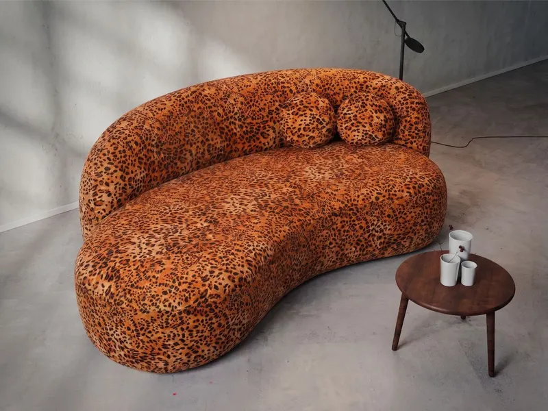 Canapea 3 locuri Lunis Safari, Animal Print Leopard — imaginea 2