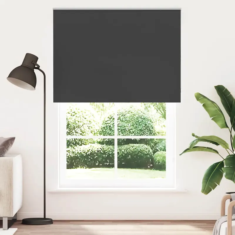 jaluza cu role opace negru 160x210 cm latime material 156,6 cm