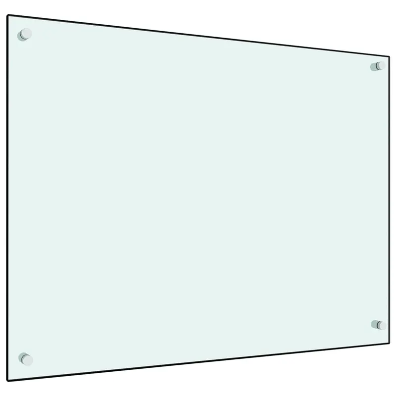 panou antistropi de bucatarie, alb, 80x60 cm, sticla securizata