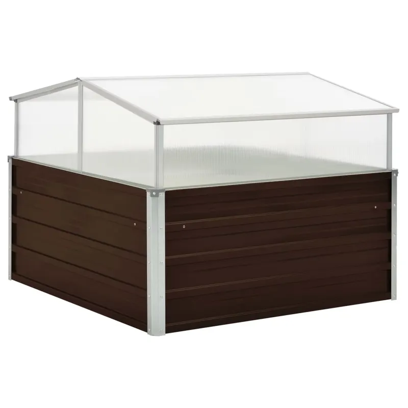 sera, maro, 100 x 100 x 85 cm, otel galvanizat
