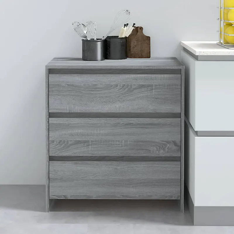 servanta, stejar sonoma gri, 70x41x75 cm, lemn prelucrat