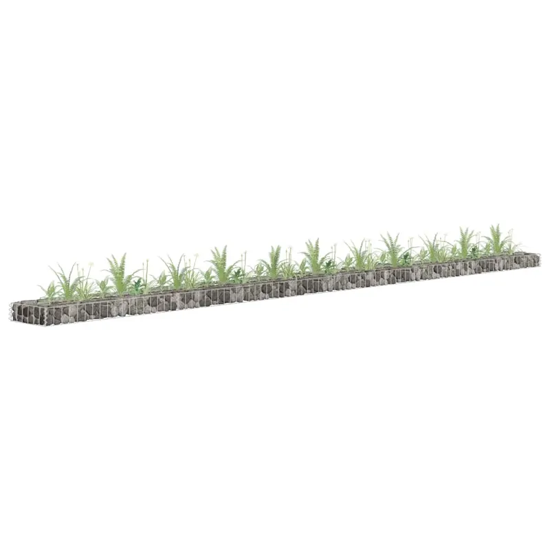 strat inaltat gabion, 450x30x10 cm, otel galvanizat