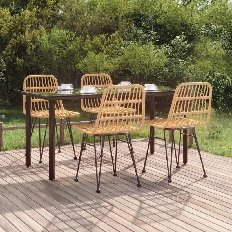 set mobilier de gradina, 5 piese, poliratan