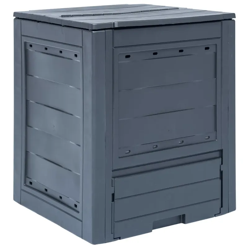 compostor de gradina, gri, 60 x 60 x 73 cm, 260 l