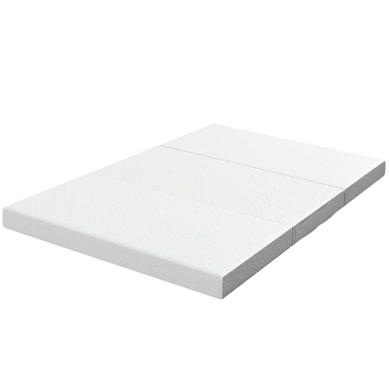 HOMCOM Saltea Pliabilă 195x120cm, 10cm, Husă Lavabilă, Ideală pentru Oaspeți/Camping, Gri