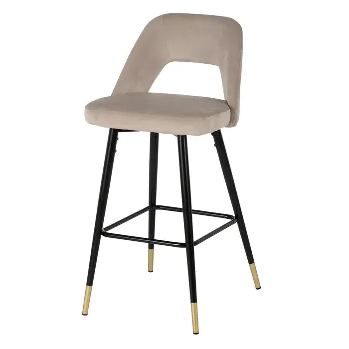 Scaun de bar DUCHESS VELVET H-75CM beige - P