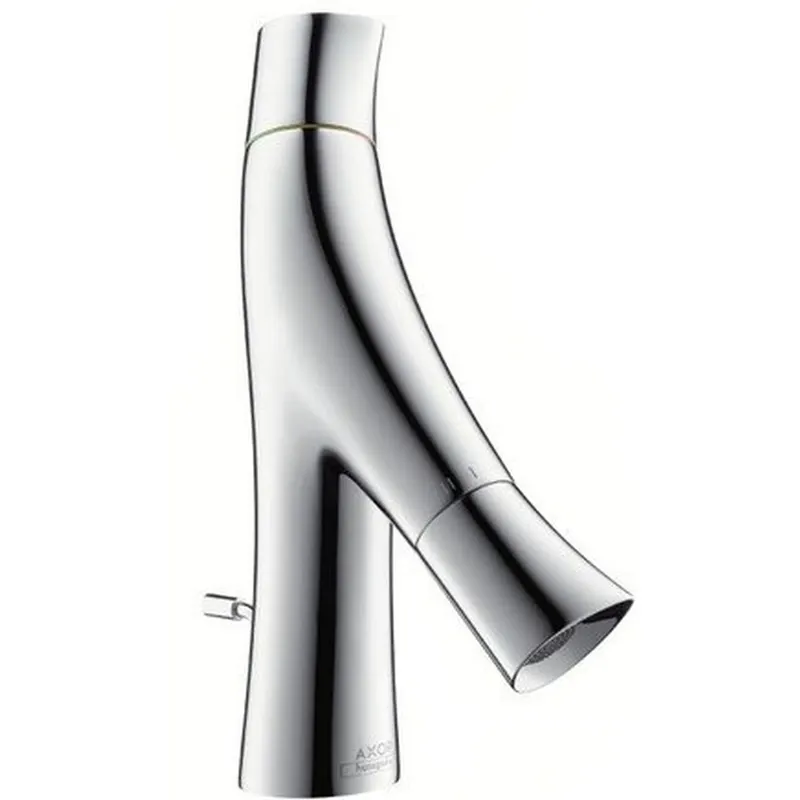 Baterie lavoar baie crom cu ventil pop-up, pipa 109 mm, Hansgrohe Axor Starck Organic 240
