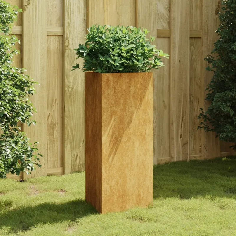 jardiniera de gradina, 40x34,5x75 cm, otel corten