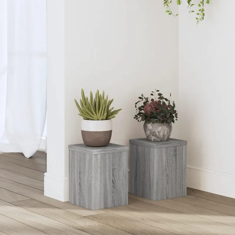 suporturi de plante 2 buc. gri sonoma 15x15x20cm lemn prelucrat
