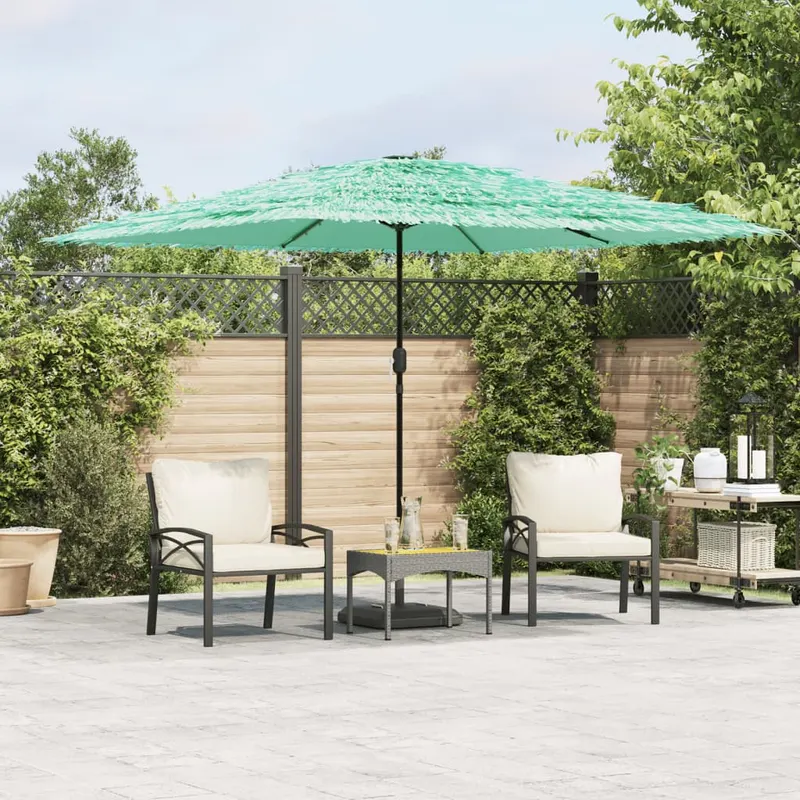 umbrela soare de gradina cu stalp din otel verde 290x290x238 cm