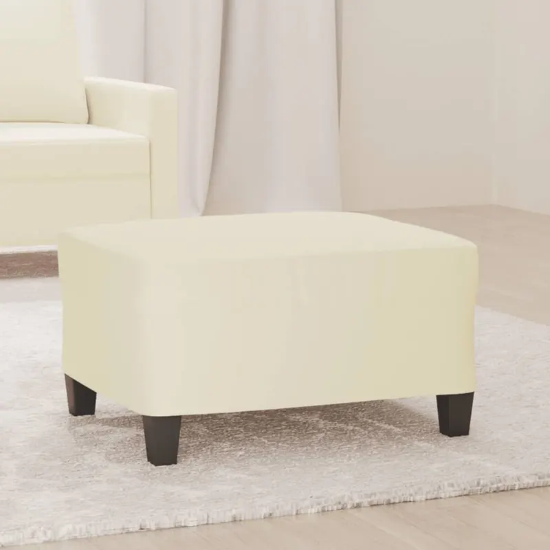 taburet, crem, 70x55x41 cm, piele ecologica