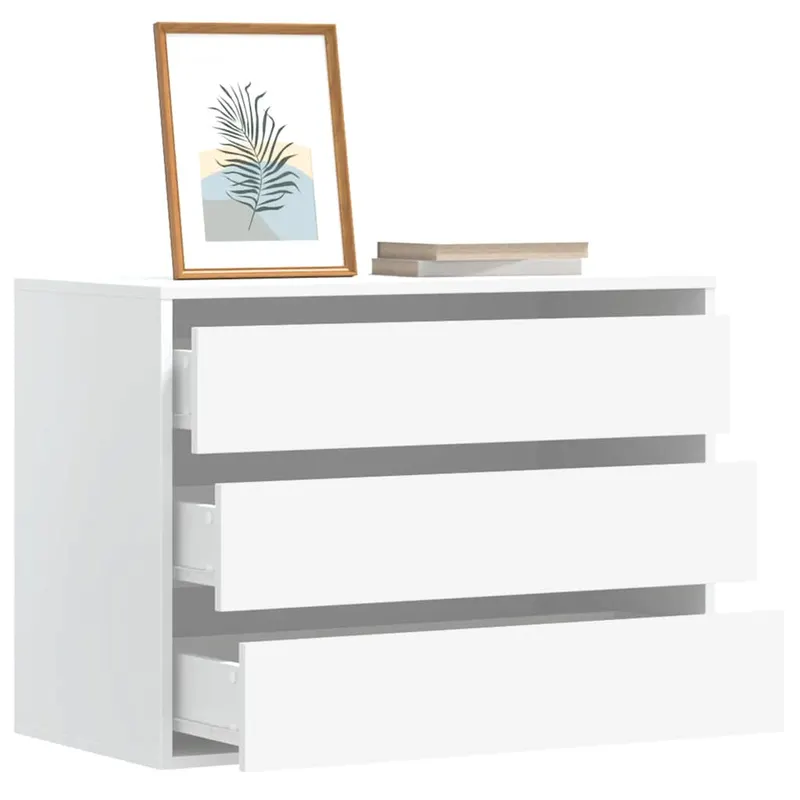dulap colt cu sertare alb 80x41x58 cm lemn prelucrat