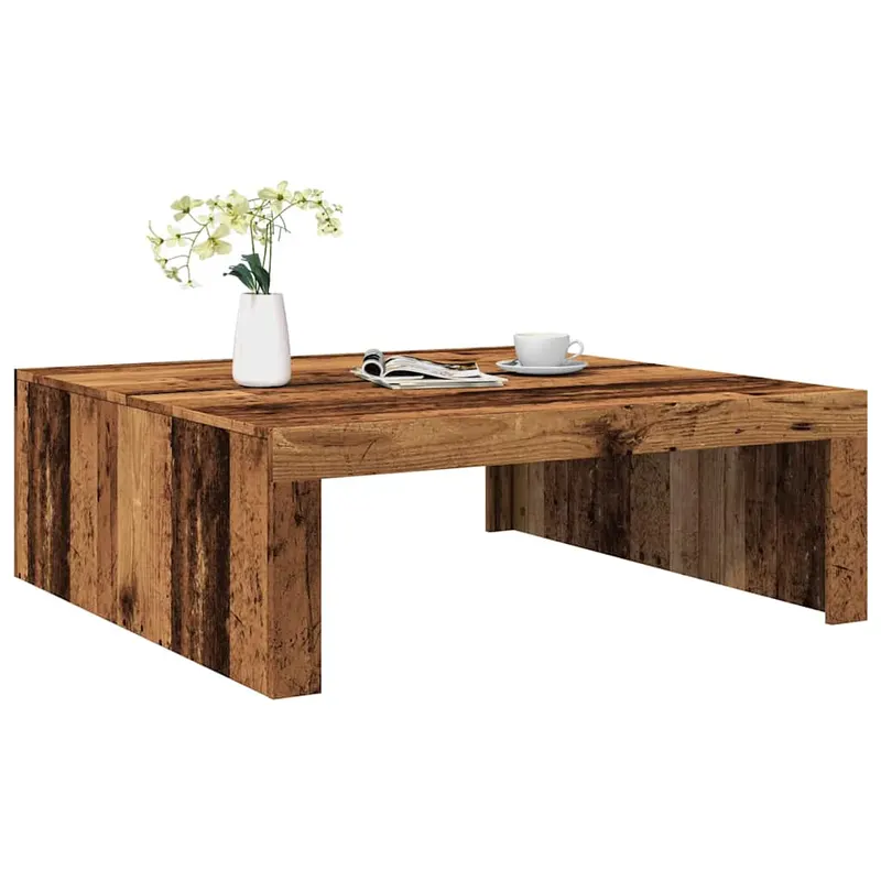 Masuta de cafea, lemn vechi, 100x100x35 cm, lemn prelucrat