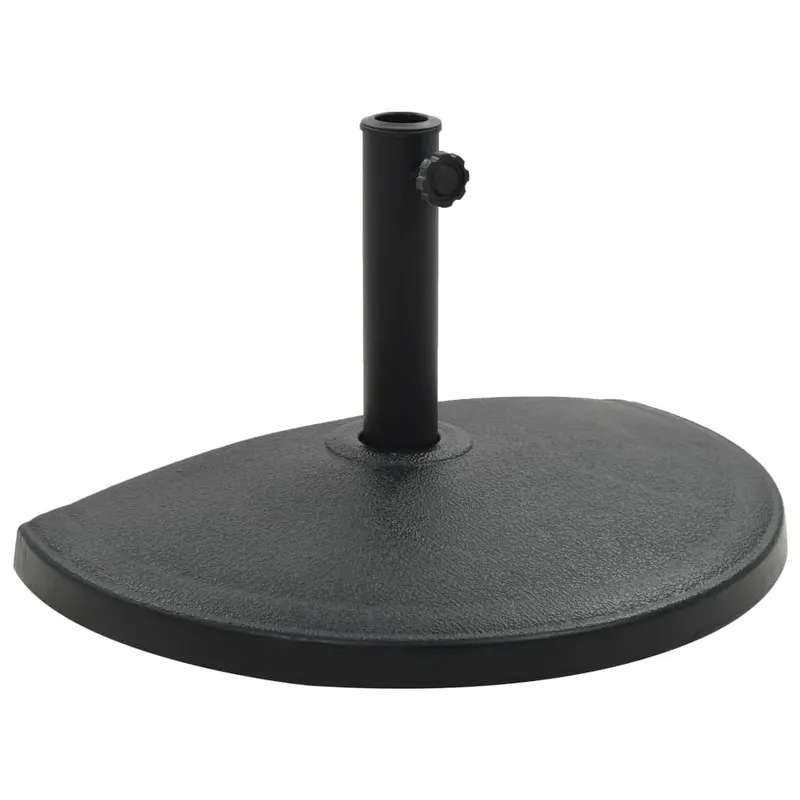 suport umbrela de soare, negru, 15 kg, polirasina, semi-rotund