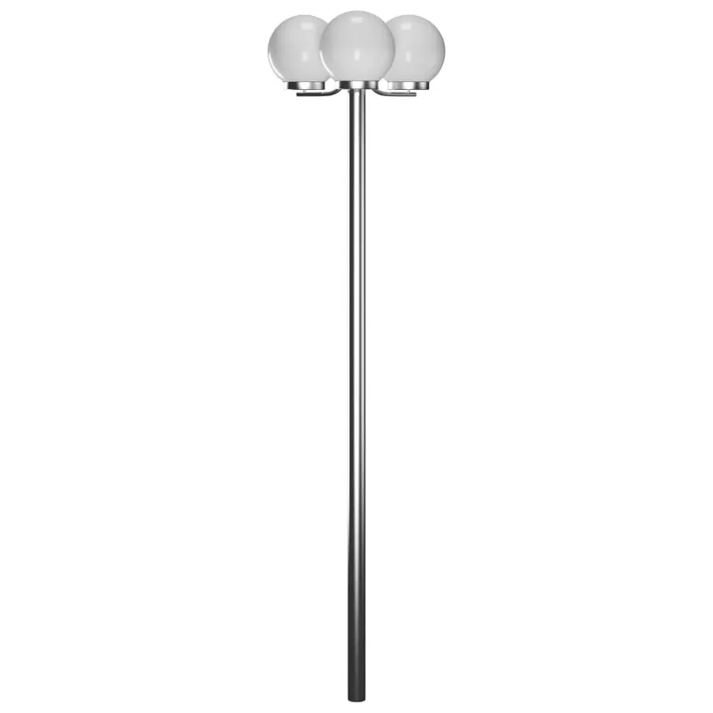 Lampa de gradina cu stalp, 3 lampi, 220 cm