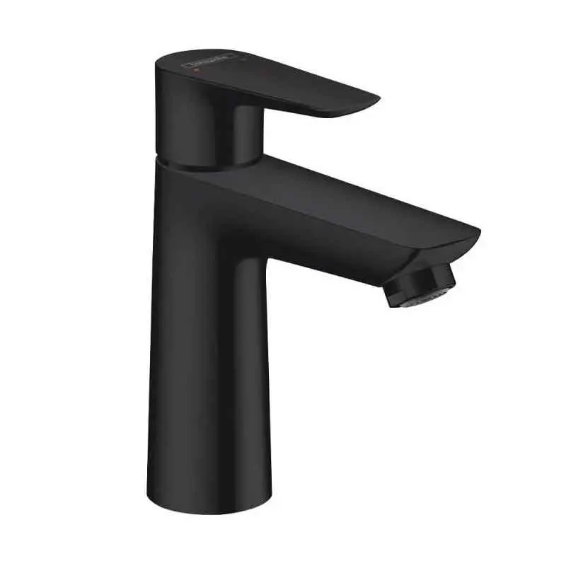 Baterie lavoar Hansgrohe, Talis E 110, fără ventil, negru mat