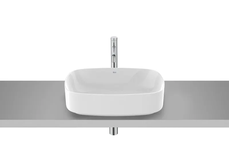 Lavoar Roca A3275L0000, 500 mm, 370 mm, 110 mm, 1 cuve, suprafata antiaderent, pe blat, fara nr orificii baterie, Alb