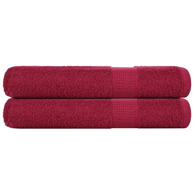 Prosoape de sauna, frogn, 2 buc., bordeaux, 80x200 cm, 360 g/m2