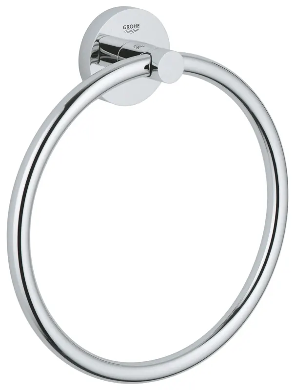 Inel prosop Grohe 40365001, Essentials, tip instalare pe perete, numar orificii instalare 2, pivotanta, crom