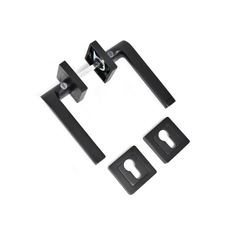 Set manere Yale Siena,cu arc si rozete incluse, aluminiu, negru