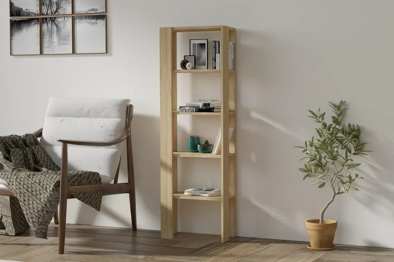 Biblioteca Sene, Stejar, 53x160x23 cm - Stejar