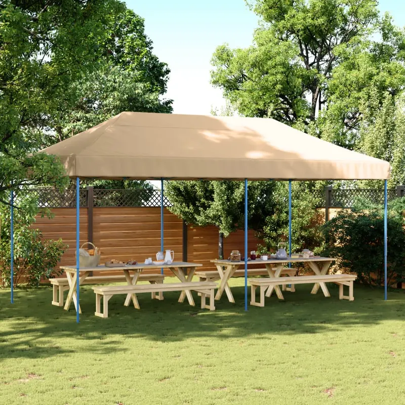 cort de petrecere pliabil pop-up, 580x292x315 cm, bej