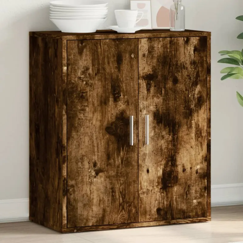servanta, stejar afumat, 79x38x80 cm, lemn prelucrat
