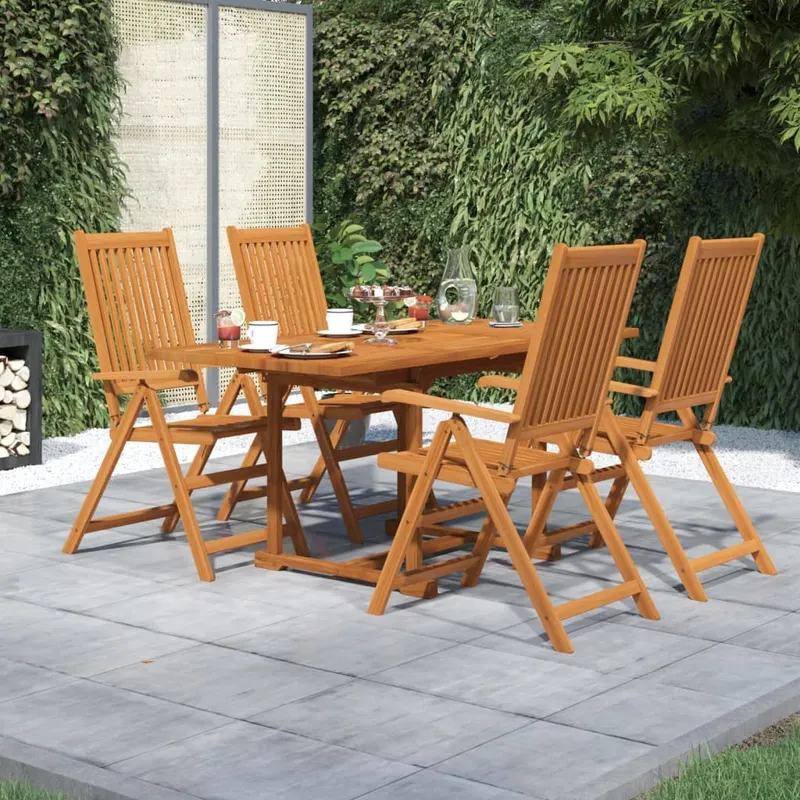 set mobilier de gradina, 5 piese, lemn masiv de acacia