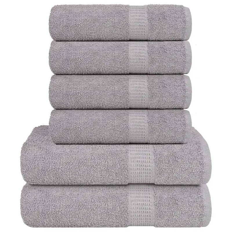 set prosoape 6 piese gri 360 g/m2 100% bumbac