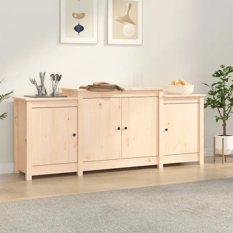 servanta, 164x37x68 cm, lemn masiv de pin