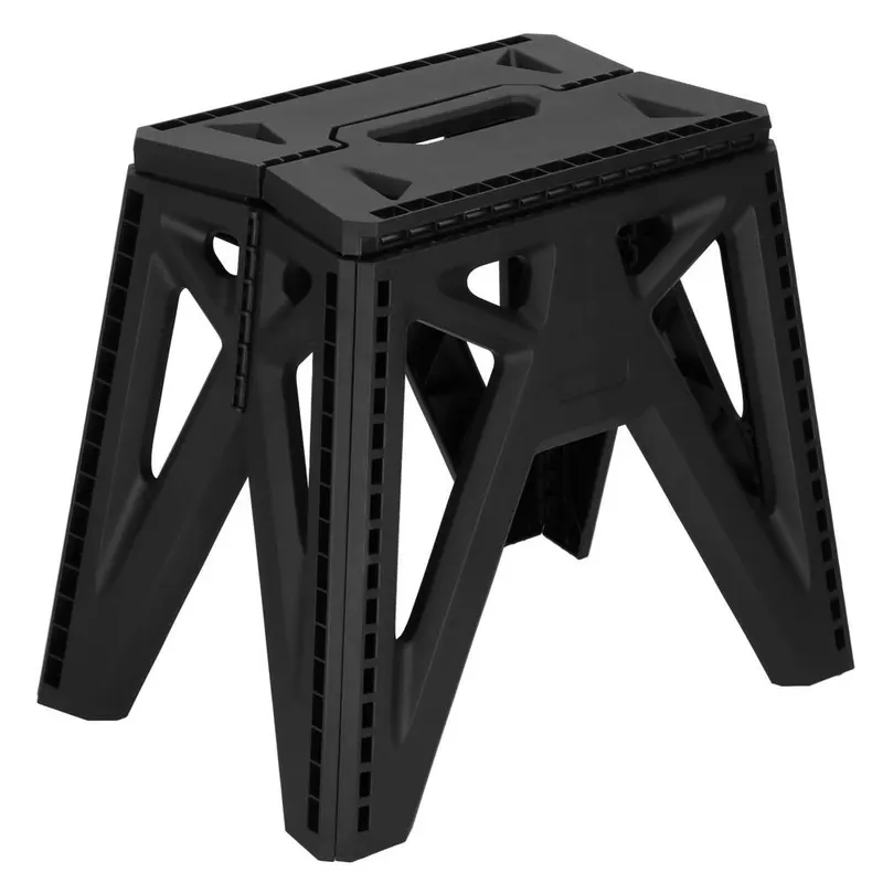 Scaun inaltator multifunctional tip scara, 150 kg, compact, cu maner, 45x37x34 cm, negru