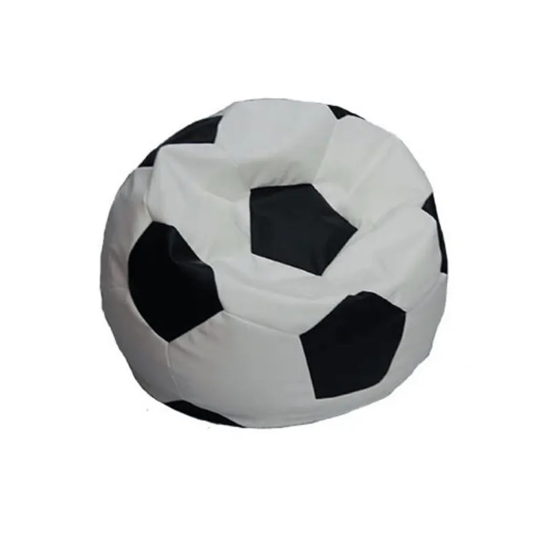 Fotoliu puf FOOTBALL 80 x 80 x 40 CM - Alb