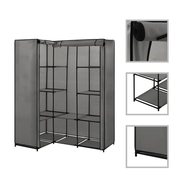 sifonier de colt, gri, 130 x 87 x 169 cm