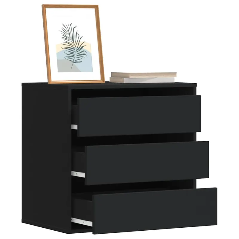 dulap colt cu sertare negru 60x41x58 cm lemn prelucrat