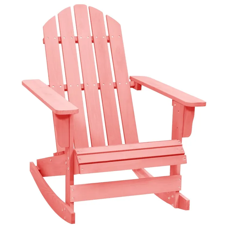 scaun balansoar de gradina adirondack, roz, lemn masiv de brad