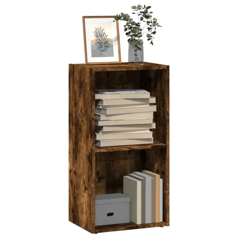 biblioteca, stejar fumuriu, 40x30x77 cm, lemn prelucrat