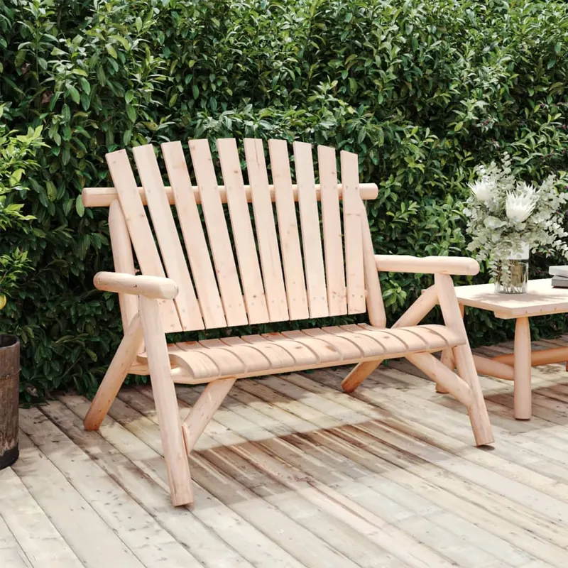 banca de gradina cu 2 locuri, 119x85x98 cm, lemn masiv molid