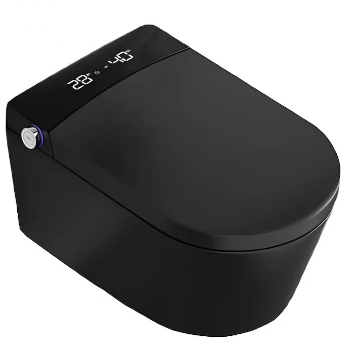 Toaleta inteligenta suspendata negru cu functie bideu,capac soft close inclus, incalzire colac Smart