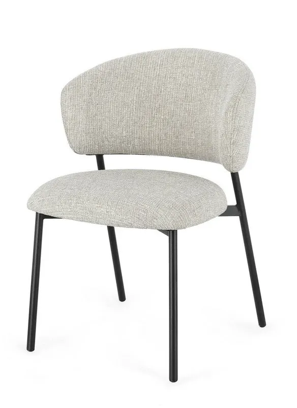 Scaun PRISCA BLACK/ROCK - Grej