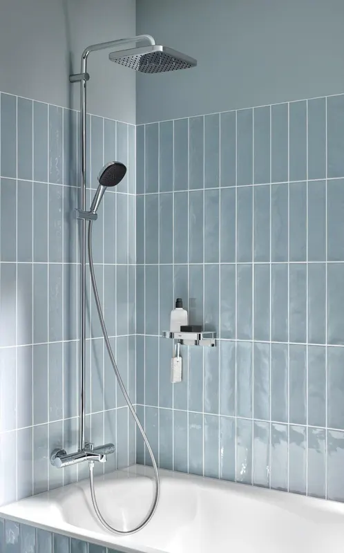 Sistem de dus Grohe 26984001, 250 mm, 1 bar, 110 mm, 1.75 m, 1588 mm, 412 mm, 1 functii palarie dus, Crom