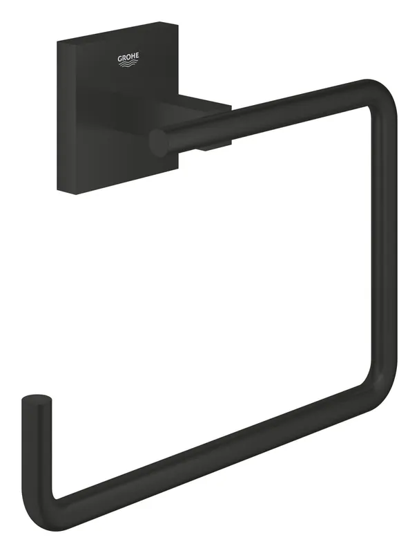 Inel prosop Grohe 409752430, Start Cube, tip instalare pe perete, numar orificii instalare 2, pivotanta, negru