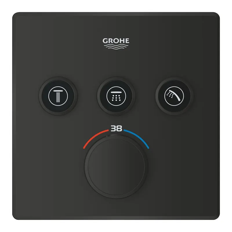 Unitate comanda Grohe 291262430, Grohtherm SmartControl, tip incastrare incastrat, tip comanda dubla comanda, negru