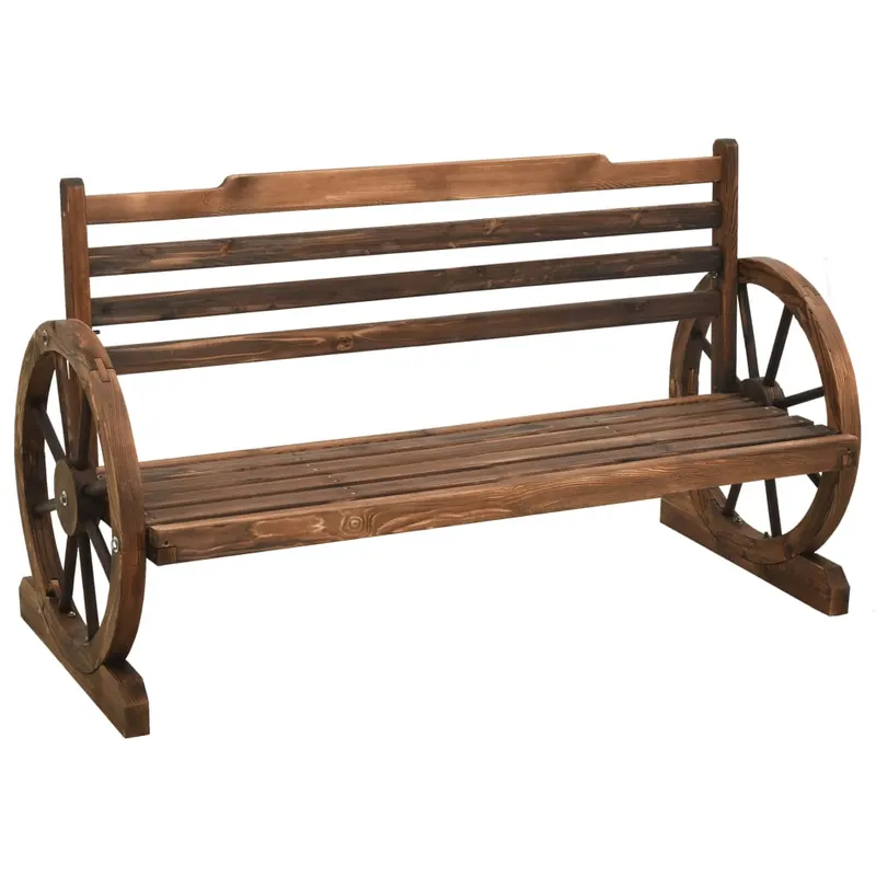 Banca de gradina, 112 cm, lemn masiv de brad