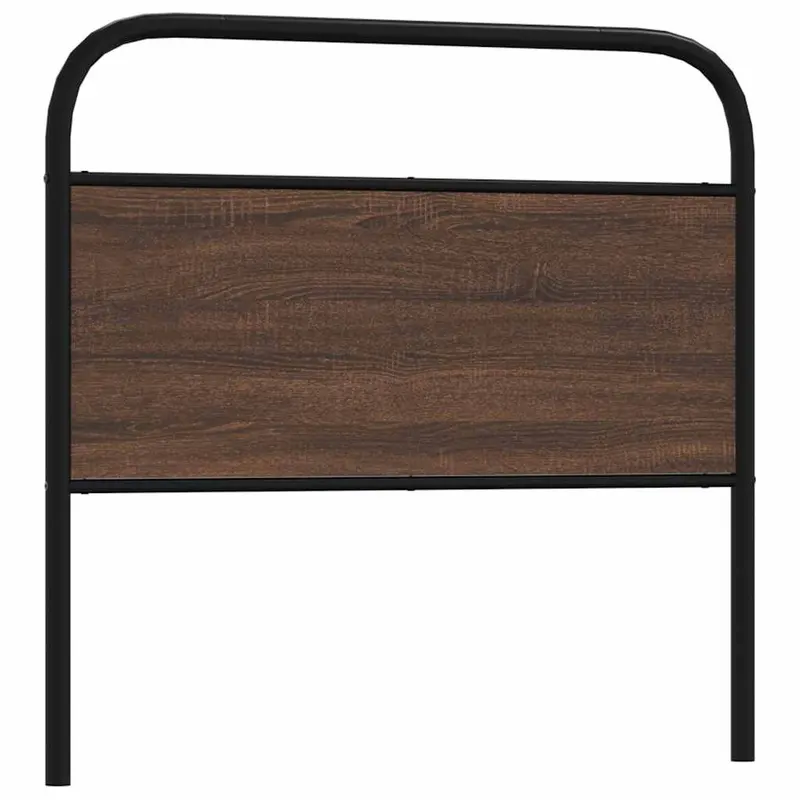 tablie de pat, stejar maro, 90 cm, lemn prelucrat si otel
