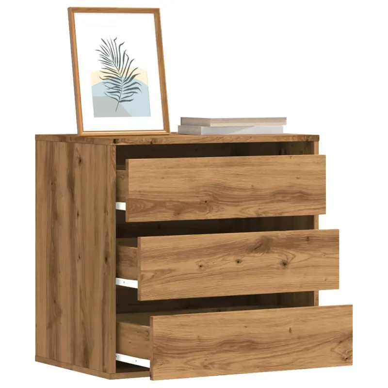 dulap colt sertare stejar artizanal 60x41x58 cm lemn prelucrat
