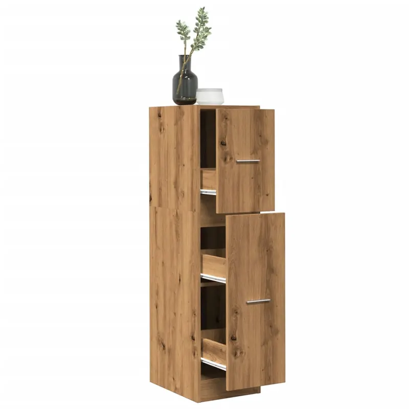dulap farmacie, stejar artizanal, 30x41x118 cm, lemn prelucrat