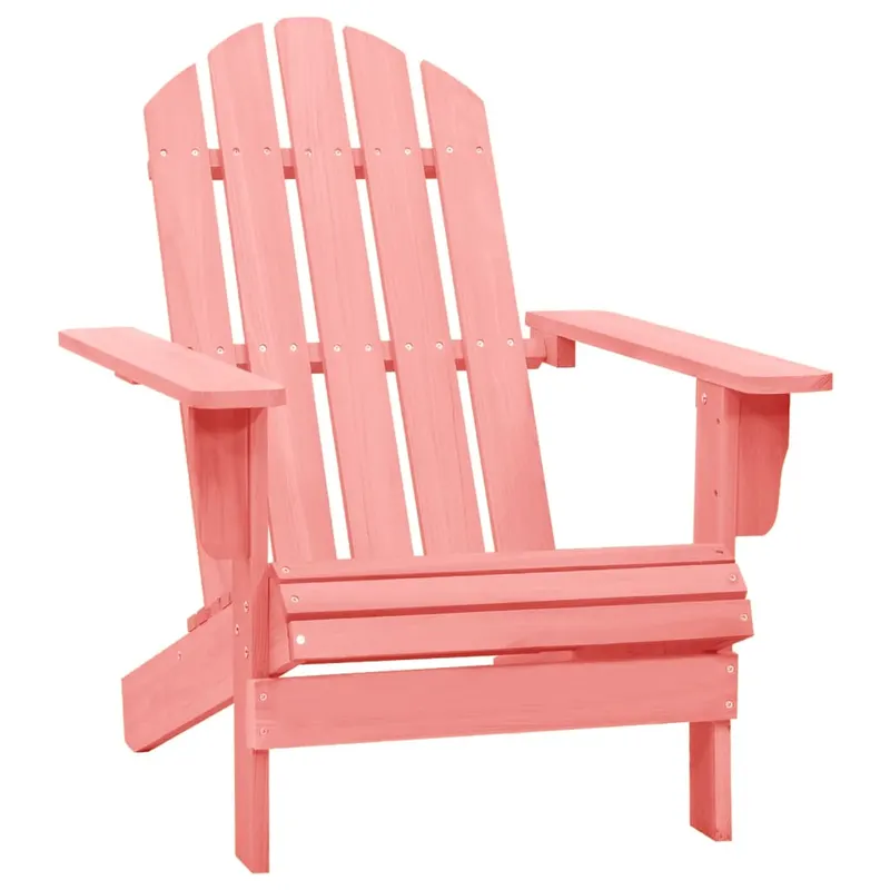 scaun de gradina adirondack, roz, lemn masiv de brad