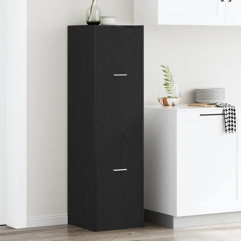 cabinet apotecar din lemn negru 40x41x144.5 cm